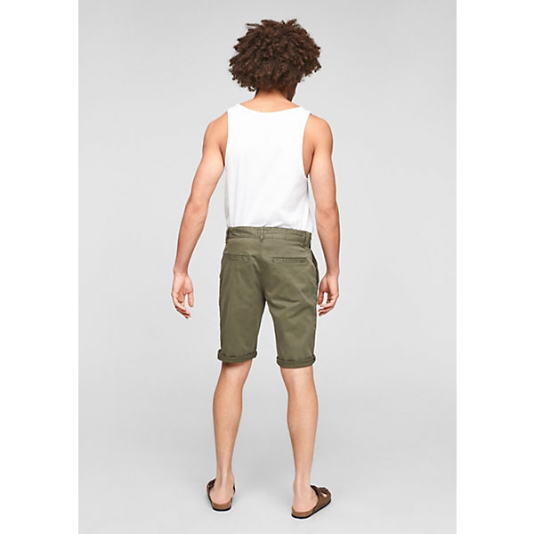 Bekleidung Shorts QS by s.Oliver Regular Fit: Bermuda mit Kordel Shorts olive