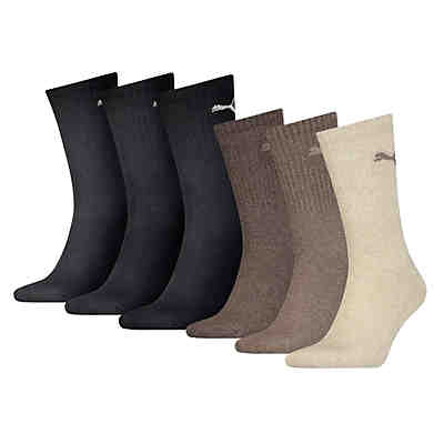 Unisex Sportsocken, 6er Pack - Tennissocken, Crew Sport Socken, einfarbig (2x 3 Paar) Sportsocken