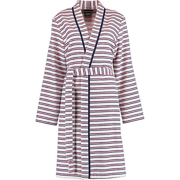 Bademantel Damen Kimono Streifen 3341 soft pink - 26 Bademäntel