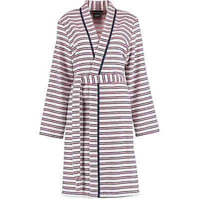 Bademantel Damen Kimono Streifen 3341 soft pink - 26 Bademäntel