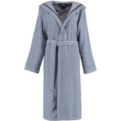 Cawö Bademäntel Damen Kapuze Streifen 3336 navy-weiß 16 Bademäntel blau