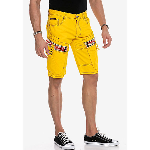 Bekleidung Shorts CIPO & BAXX® Cipo & Baxx Shorts Shorts gelb