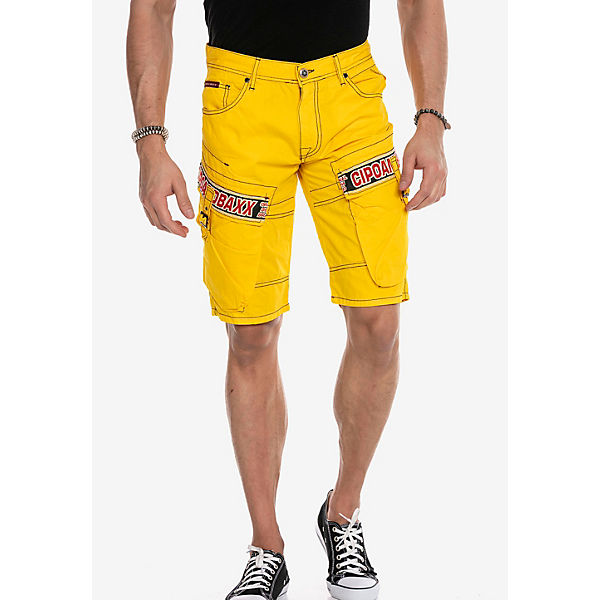 Bekleidung Shorts CIPO & BAXX® Cipo & Baxx Shorts Shorts gelb Bekleidung Shorts CIPO & BAXX® Cipo & Baxx Shorts Shorts gelb