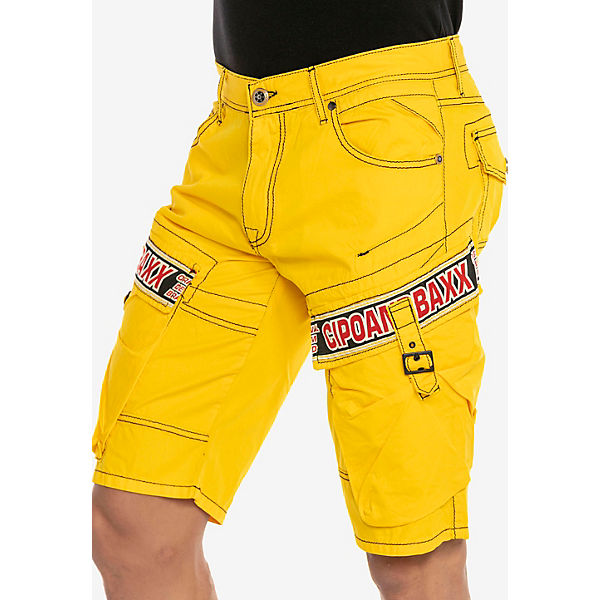 Bekleidung Shorts CIPO & BAXX® Cipo & Baxx Shorts Shorts gelb Bekleidung Shorts CIPO & BAXX® Cipo & Baxx Shorts Shorts gelb