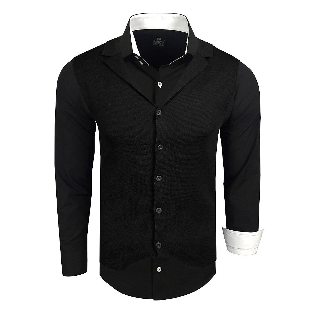 RUSTY NEAL Hemden-Set schwarz/weiß