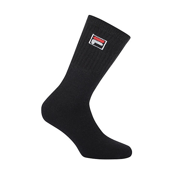 Bekleidung Socken FILA Unisex 3 Paar Socken - Frottee Tennissocken Crew Socks Logo Socken schwarz Bekleidung Socken FILA Unisex 3 Paar Socken - Frottee Tennissocken Crew Socks Logo Socken schwarz