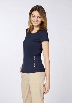 Navigator T-Shirt mit Rundhals Ausschnitt T-Shirts blau SE8925