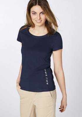 Navigator T-Shirt mit Rundhals Ausschnitt T-Shirts blau SE8925