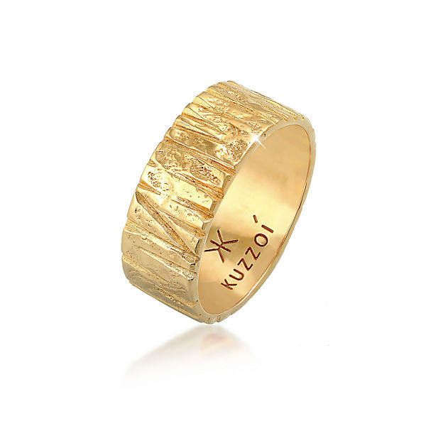 Accessoires Ringe Kuzzoi Kuzzoi Ring Bandring Breit Struktur Gehämmert 925 Silber Ringe gold Accessoires Ringe Kuzzoi Kuzzoi Ring Bandring Breit Struktur Gehämmert 925 Silber Ringe gold