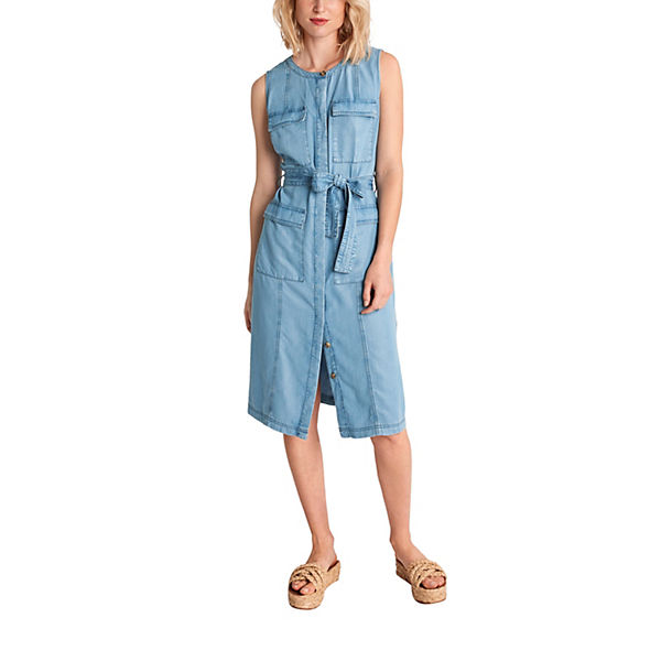 Bekleidung Freizeitkleider comma casual identity Kleid aus Lyocell-Denim Jerseykleider mehrfarbig