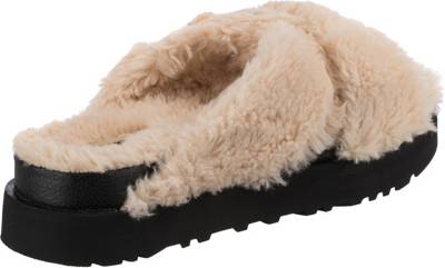 UGG W Fuzz Sugar Cross Slide Pantoletten creme UR7445
