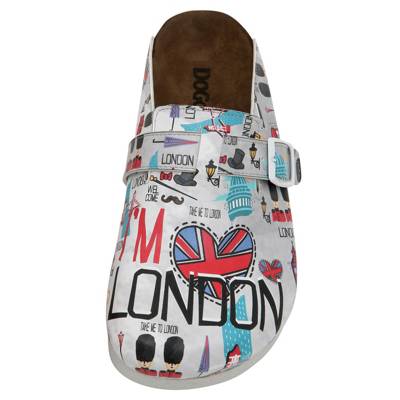 Dogo Shoes, DOGO Comfie I Heart London Klassische Sandalen, grau mirapodo