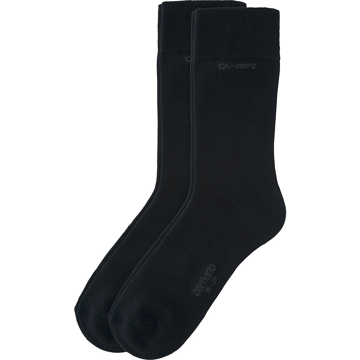 camano Unisex-Socken 2 Paar mit Softbund ca-soft schwarz