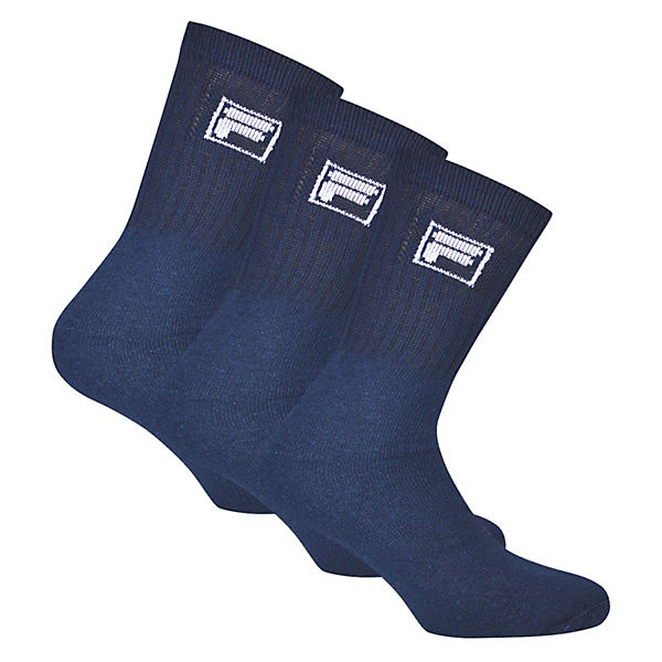 3 Paar Socken Unisex - Frottee Tennissocken, Crew Socks, Logobund, 35-46 Socken