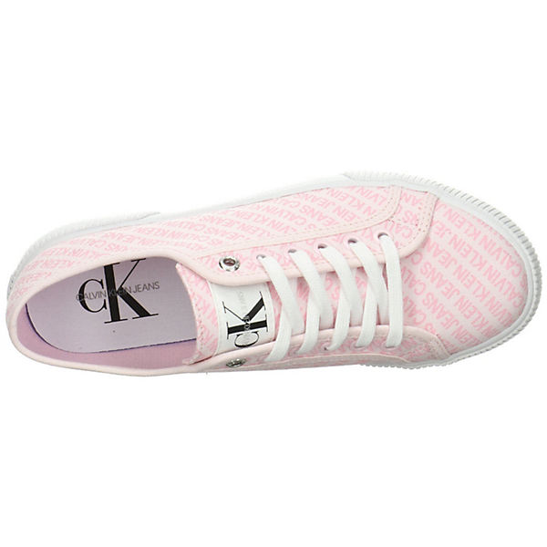 Schuhe Sneakers Low Calvin Klein Sneaker Vulcanized Laceup AOP Sneaker Sneakers Low rosa