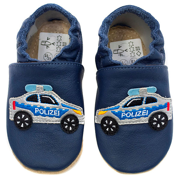 Schuhe  HOBEA-Germany Kitaschuhe Polizeiauto Lauflernschuhe dunkelblau