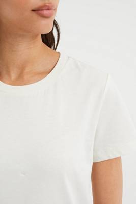 WE Fashion Damen-T-Shirt Kurzarmhemden weiß