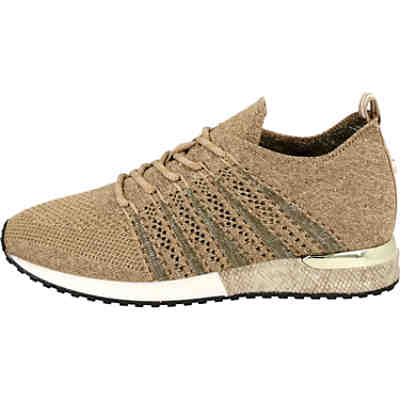La Strada Damen Schuhe glitzer Sneaker Halbschuhe 1862649-4543 gold/silv Knitted Klassische Halbschuhe