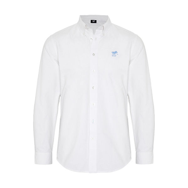 Bekleidung Langarmhemden POLO SYLT Mens Oxford Shirt Regular Fit Langarmhemden weiß