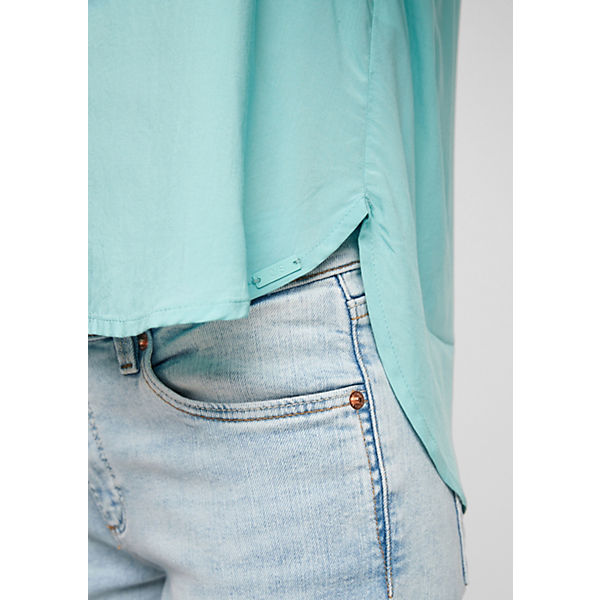 Bekleidung Blusentops QS by s.Oliver Bluse mit Flügelärmeln Blusentops türkis Bekleidung Blusentops QS by s.Oliver Bluse mit Flügelärmeln Blusentops türkis