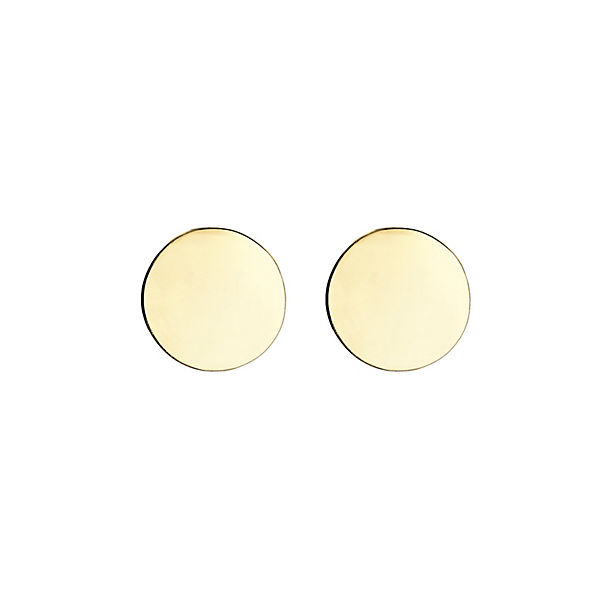 Accessoires Ohrringe Elli PREMIUM Elli Premium Ohrringe Kreis Basic Klassisch Edel Hochwertig 375 Gelbgold Ohrstecker gold