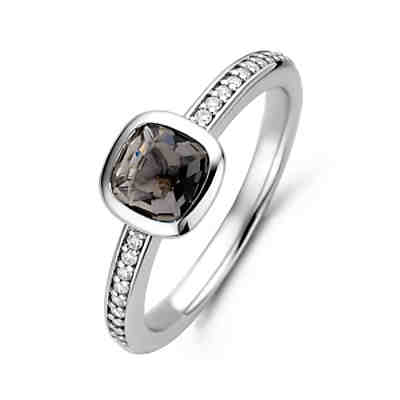 Damen-Ring Silber mit Grauem Stein Ringe