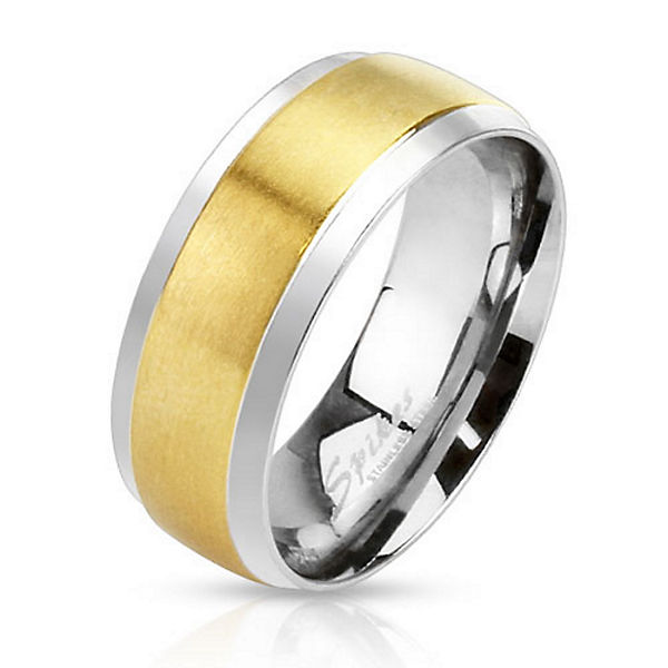 Accessoires Ringe BUNGSA® Ring Verlobungs Silber aus Edelstahl Unisex Ringe silber