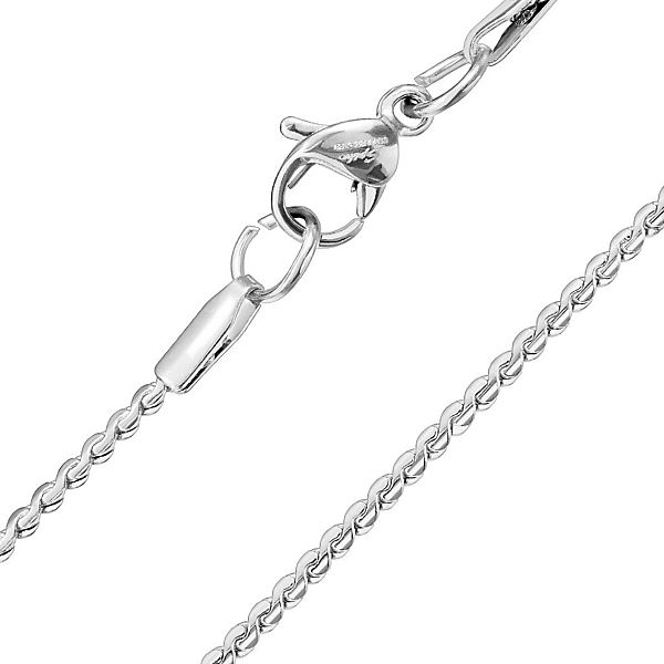 Accessoires Halsketten BUNGSA® Kette S-Form 1 5 mm aus Edelstahl Damen Halsketten silber