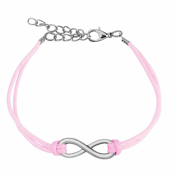 Accessoires Armbänder BUNGSA® Armband Unendlichkeit aus Leder Unisex Armbänder pink