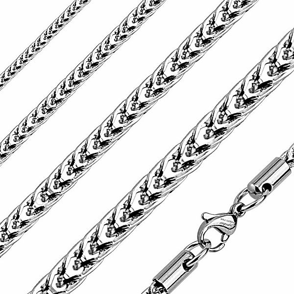 Accessoires Halsketten BUNGSA® Kette klassisches Design Silber aus Edelstahl Unisex Halsketten silber