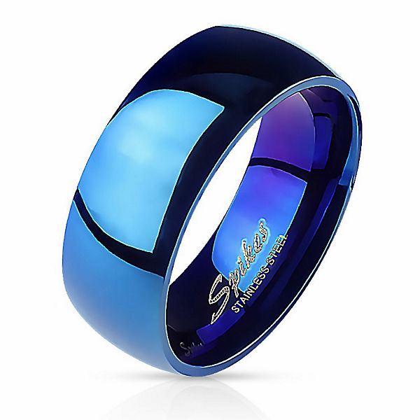 Accessoires Ringe BUNGSA® Ring klassisch Blau aus Edelstahl Unisex Ringe blau