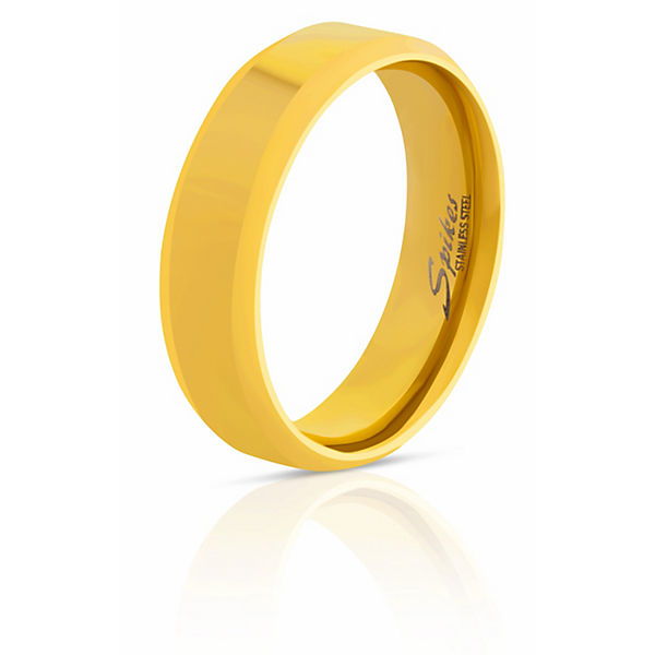 Accessoires Ringe BUNGSA® Ring abgerundete Kanten Gold aus Edelstahl Unisex Ringe gold Accessoires Ringe BUNGSA® Ring abgerundete Kanten Gold aus Edelstahl Unisex Ringe gold