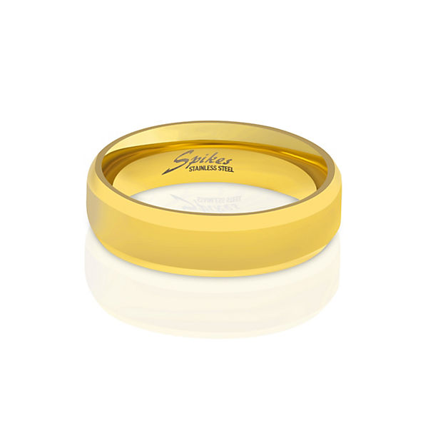 Accessoires Ringe BUNGSA® Ring abgerundete Kanten Gold aus Edelstahl Unisex Ringe gold