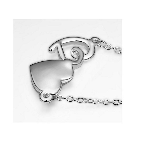 Accessoires Halsketten BUNGSA® Kette Herz an Herz Silber aus Messing für Damen Halsketten silber Accessoires Halsketten BUNGSA® Kette Herz an Herz Silber aus Messing für Damen Halsketten silber