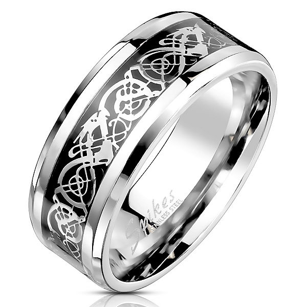Ring keltisches Tribal Silber aus Edelstahl Unisex Ringe