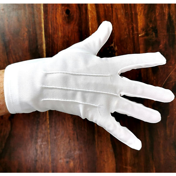Weiße Handschuhe aus Baumwolle Super Mario oder Prinzessin Kostümzubehör