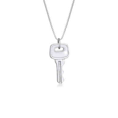 Kuzzoi Halskette Herren Venezianer Schlüssel Key 925 Silber Halsketten