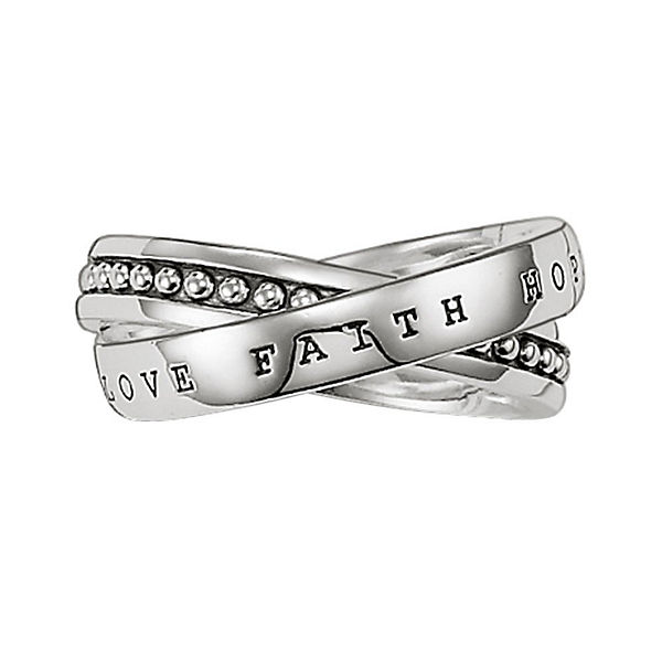 Accessoires Ringe Thomas Sabo Silber Ring Glaube Liebe Hoffnung Ringe silber