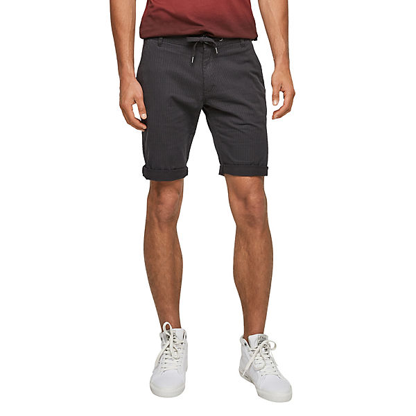 Bekleidung Shorts QS by s.Oliver Regular: Fein gestreifte Bermuda Shorts grau