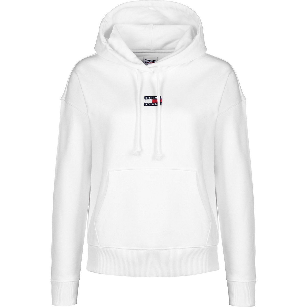 TOMMY JEANS Tommy Jeans Hoodie Center Badge Kapuzenpullover weiß