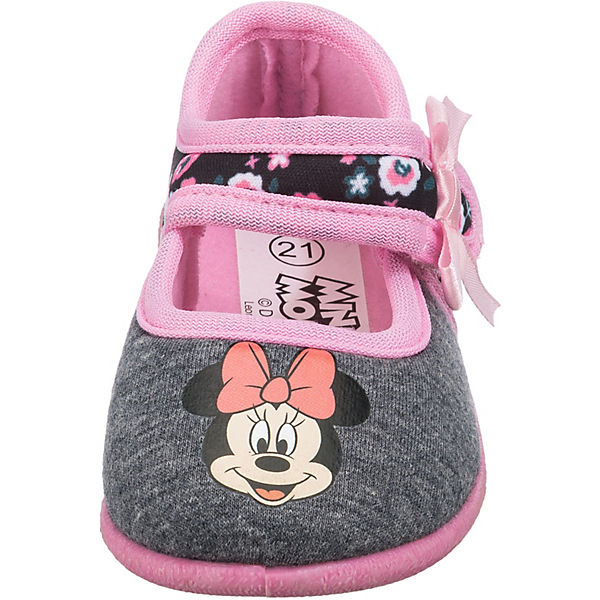 Schuhe Geschlossene Hausschuhe Disney Minnie Mouse Disney Minnie Mouse Baby Hausschuhe für Mädchen grau
