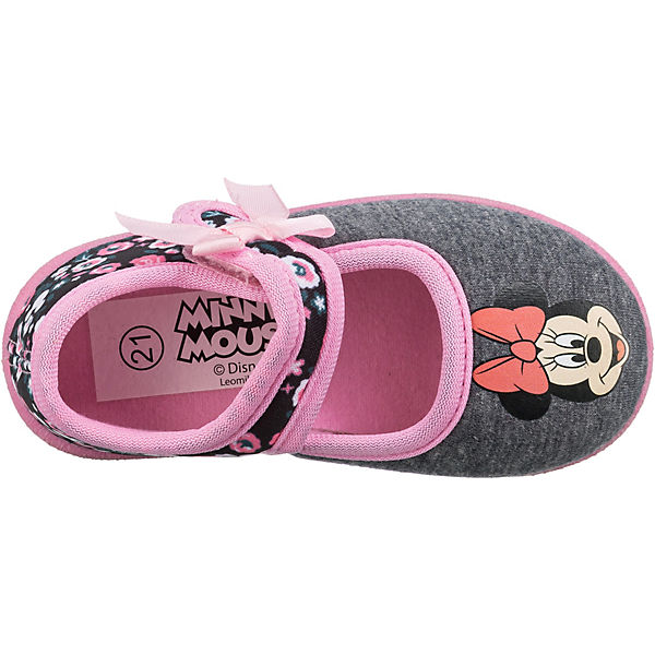 Schuhe Geschlossene Hausschuhe Disney Minnie Mouse Disney Minnie Mouse Baby Hausschuhe für Mädchen grau