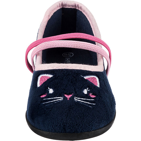 Schuhe Geschlossene Hausschuhe Happy Bee Baby Hausschuhe für Mädchen dunkelblau