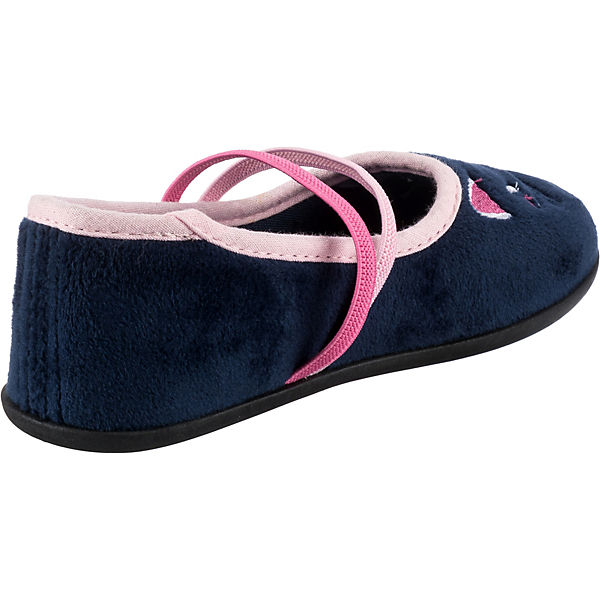 Schuhe Geschlossene Hausschuhe Happy Bee Baby Hausschuhe für Mädchen dunkelblau
