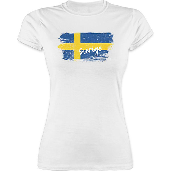 Fussball WM 2022 Fanartikel - Damen T-Shirt - Schweden Vintage - T-Shirts