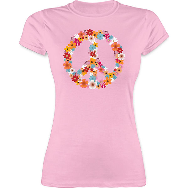 Sprüche Statement mit Spruch - Damen T-Shirt - Peace Flower Power - T-Shirts
