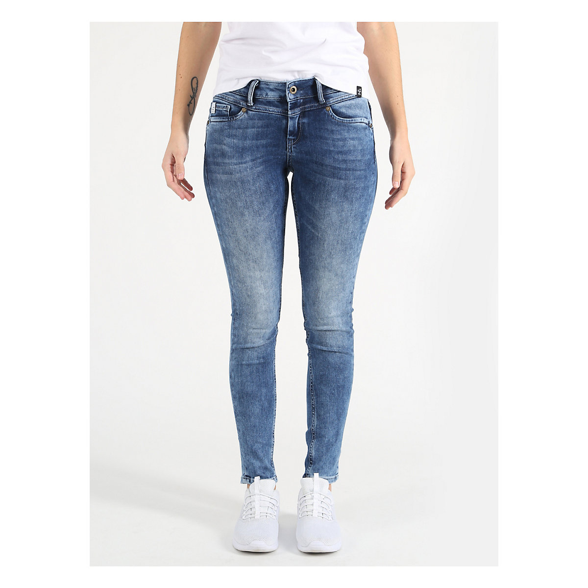 MIRACLE OF DENIM Skinny-Jeans Ellen blau