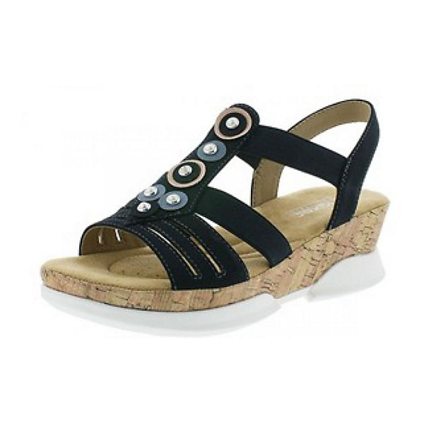 Schuhe Komfort-Sandalen rieker Sandale Komfort-Sandalen blau