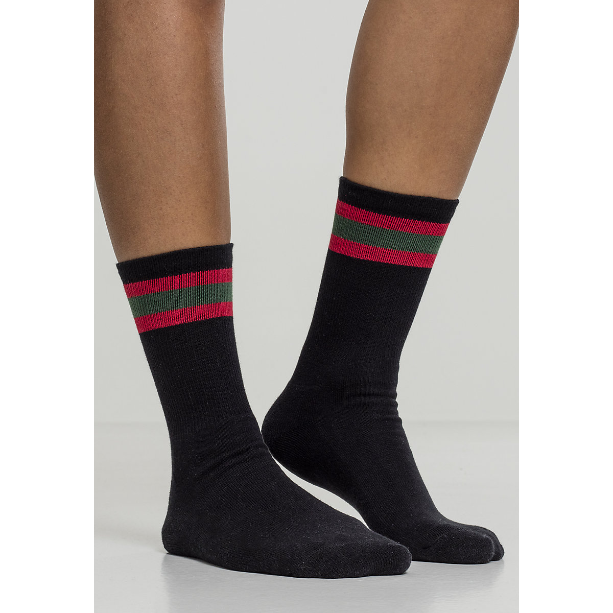 Urban Classics Stripy Sport Socks 2-Pack Socken schwarz-kombi