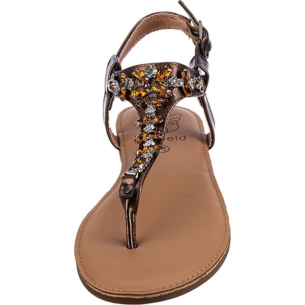 Schuhe T-Steg-Sandalen Lynfield Metallic Fashion Riemchensandale T-Steg-Sandalen bronze Schuhe T-Steg-Sandalen Lynfield Metallic Fashion Riemchensandale T-Steg-Sandalen bronze